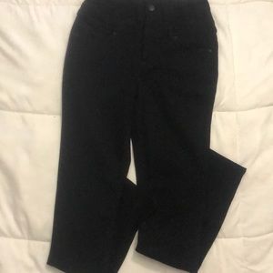 Black high-rise skinny jeans